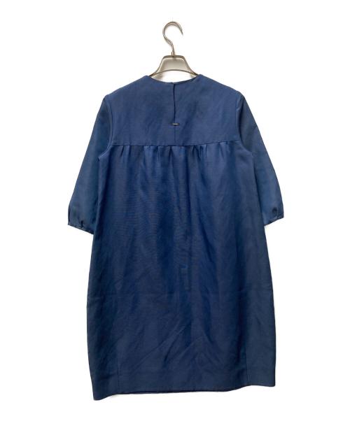 'S Max Mara（エスマックスマーラ）'S Max Mara (エスマックスマーラ) リネン混ワンピース ネイビー サイズ:38の古着・服飾アイテム