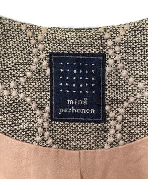 mina perhonen（ミナ ペルホネン）mina perhonen (ミナ ペルホネン) tambourine ジャケット グレー サイズ:38の古着・服飾アイテム