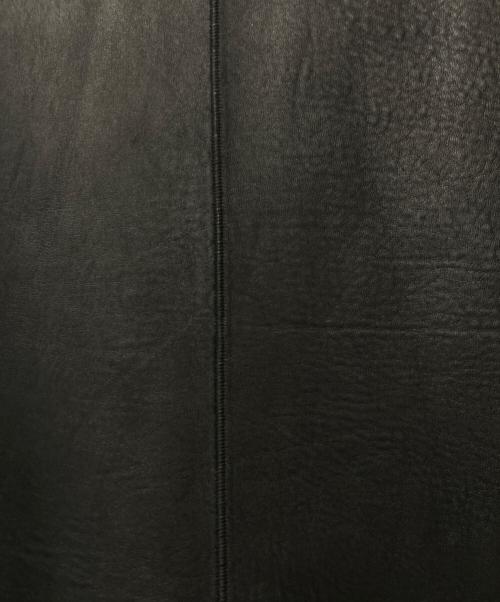DKNY（ダナキャランニューヨーク）DKNY (ダナキャランニューヨーク) レザーテーラードジャケット ブラック サイズ:Lの古着・服飾アイテム