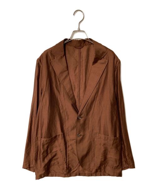 UNFILO（アンフィーロ）UNFILO (アンフィーロ) シアー2Bジャケット ブラウン サイズ:Mの古着・服飾アイテム