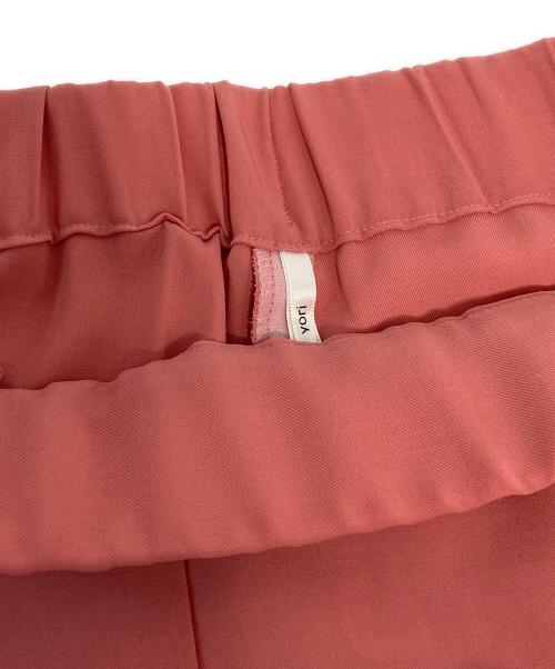YORI（ヨリ）YORI (ヨリ) サラサラハンサムパンツ ピンク サイズ:38の古着・服飾アイテム