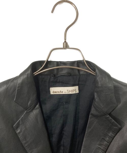 dacute FOR SHIPS（ダクテフォーシップス）DACUTE for SHIPS (ダクテフォーシップス) GOAT LEATHER JACKET ブラック サイズ:50の古着・服飾アイテム