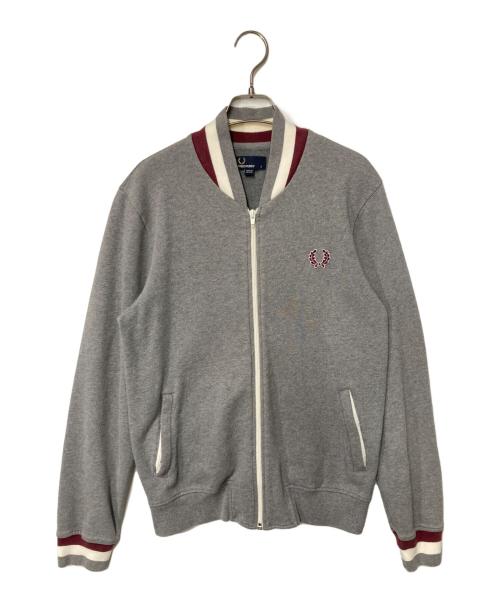 FRED PERRY（フレッドペリー）FRED PERRY (フレッドペリー) ロゴ刺繍ジップジャケット グレー サイズ:Sの古着・服飾アイテム