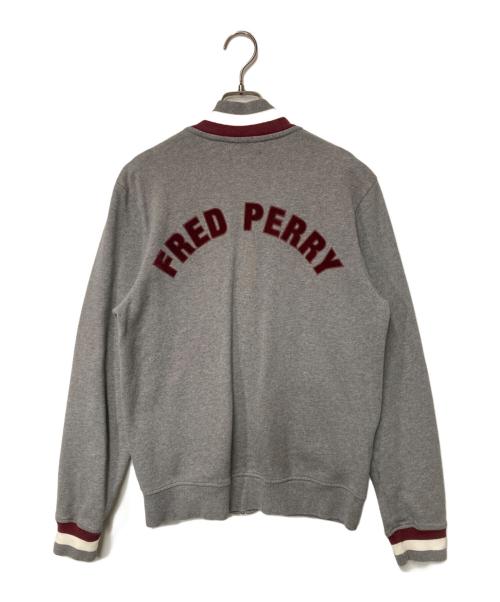 FRED PERRY（フレッドペリー）FRED PERRY (フレッドペリー) ロゴ刺繍ジップジャケット グレー サイズ:Sの古着・服飾アイテム