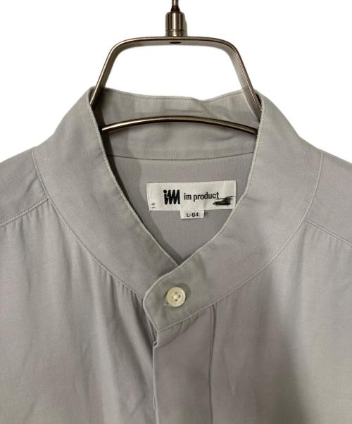 im product（アイムプロダクト）im product (アイムプロダクト) バンドカラーシャツ グレー サイズ:L-84の古着・服飾アイテム