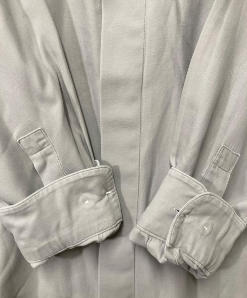 im product（アイムプロダクト）im product (アイムプロダクト) バンドカラーシャツ グレー サイズ:L-84の古着・服飾アイテム
