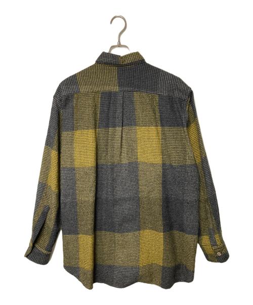 COMME des GARCONS HOMME（コムデギャルソン オム）COMME des GARCONS HOMME (コムデギャルソン オム) チェックウールシャツ イエロー×グレー サイズ:表記無しの古着・服飾アイテム