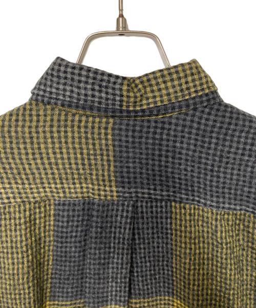 COMME des GARCONS HOMME（コムデギャルソン オム）COMME des GARCONS HOMME (コムデギャルソン オム) チェックウールシャツ イエロー×グレー サイズ:表記無しの古着・服飾アイテム