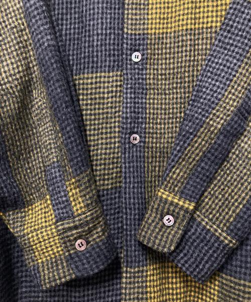 COMME des GARCONS HOMME（コムデギャルソン オム）COMME des GARCONS HOMME (コムデギャルソン オム) チェックウールシャツ イエロー×グレー サイズ:表記無しの古着・服飾アイテム