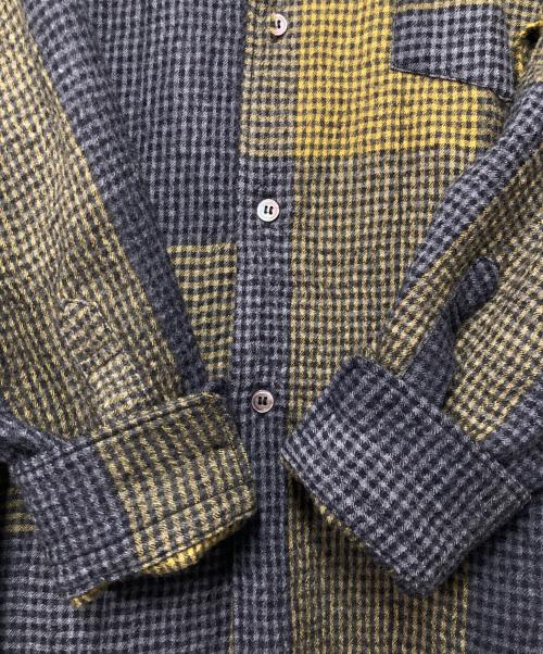 COMME des GARCONS HOMME（コムデギャルソン オム）COMME des GARCONS HOMME (コムデギャルソン オム) チェックウールシャツ イエロー×グレー サイズ:表記無しの古着・服飾アイテム