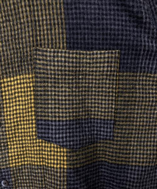 COMME des GARCONS HOMME（コムデギャルソン オム）COMME des GARCONS HOMME (コムデギャルソン オム) チェックウールシャツ イエロー×グレー サイズ:表記無しの古着・服飾アイテム