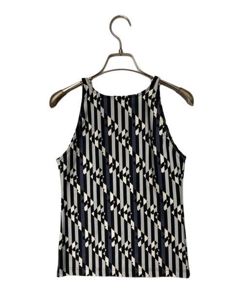 FENDI（フェンディ）FENDI (フェンディ) ズッカ柄ロゴタンクトップ ブラック×ブルー サイズ:42の古着・服飾アイテム
