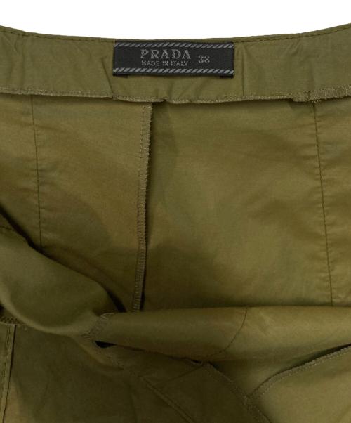 PRADA（プラダ）PRADA (プラダ) フレアスカート カーキ サイズ:38の古着・服飾アイテム