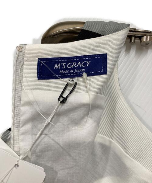 M'S GRACY（エムズグレイシー）M'S GRACY (エムズグレイシー) 総柄ワンピース ブラック×ホワイト サイズ:36の古着・服飾アイテム