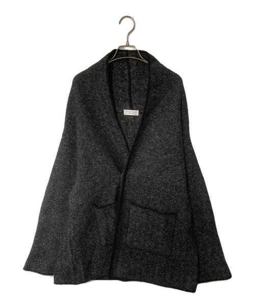 MACPHEE（マカフィー）MACPHEE (マカフィー) ボイルジャカード ショールカラーカーディガン ブラック サイズ:Sの古着・服飾アイテム