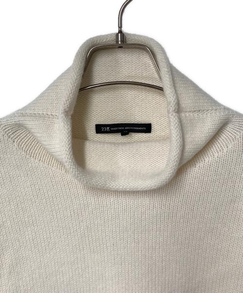 23区（ニジュウサンク）23区 (ニジュウサンク) ウールカシミヤニット ホワイト サイズ:38(9)の古着・服飾アイテム