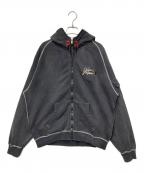 X-LARGEエクストララージ）の古着「BLEACHED HOODED SWEATSHIRT」｜ブラック