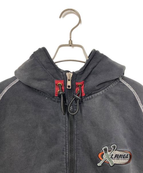 X-LARGE（エクストララージ）X-LARGE (エクストララージ) BLEACHED HOODED SWEATSHIRT ブラック サイズ:Lの古着・服飾アイテム