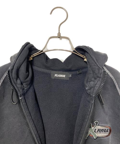 X-LARGE（エクストララージ）X-LARGE (エクストララージ) BLEACHED HOODED SWEATSHIRT ブラック サイズ:Lの古着・服飾アイテム