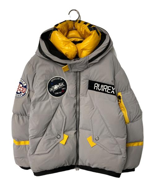 AVIREX（アヴィレックス）AVIREX (アヴィレックス) APOLLO DOWN JACKET グレー サイズ:Ｍの古着・服飾アイテム
