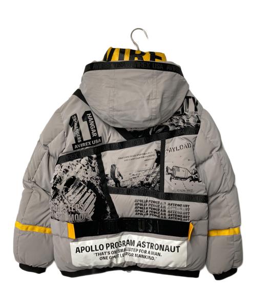AVIREX（アヴィレックス）AVIREX (アヴィレックス) APOLLO DOWN JACKET グレー サイズ:Ｍの古着・服飾アイテム