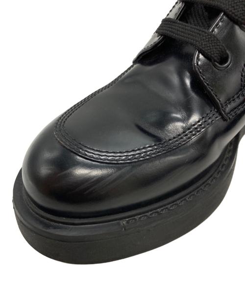 PRADA（プラダ）PRADA (プラダ) 三角プレートサイドジップブーツ ブラック サイズ:37 1/2の古着・服飾アイテム