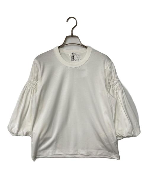 noir kei ninomiya（ノワール ケイ ニノミヤ）noir kei ninomiya (ノワール ケイ ニノミヤ) パフスリーブTシャツ ホワイト サイズ:S 未使用品の古着・服飾アイテム