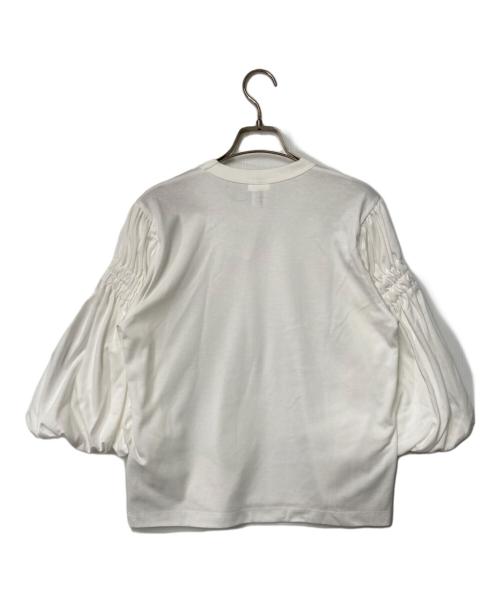 noir kei ninomiya（ノワール ケイ ニノミヤ）noir kei ninomiya (ノワール ケイ ニノミヤ) パフスリーブTシャツ ホワイト サイズ:S 未使用品の古着・服飾アイテム