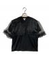 noir kei ninomiya（ノワール ケイ ニノミヤ）の古着「チュールドッキングTシャツ」｜ブラック
