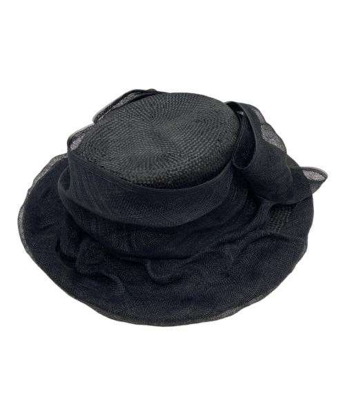 JUNYA WATANABE COMME des GARCONS（(ジュンヤワタナベ コムデギャルソン）JUNYA WATANABE COMME des GARCONS ((ジュンヤワタナベ コムデギャルソン) ケンマ草×シナマイハット ブラックの古着・服飾アイテム