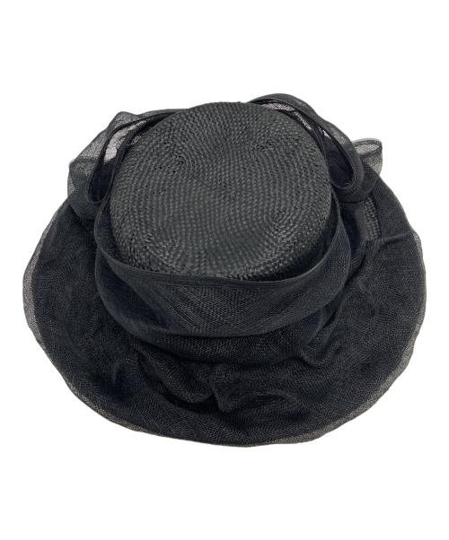 JUNYA WATANABE COMME des GARCONS（(ジュンヤワタナベ コムデギャルソン）JUNYA WATANABE COMME des GARCONS ((ジュンヤワタナベ コムデギャルソン) ケンマ草×シナマイハット ブラックの古着・服飾アイテム