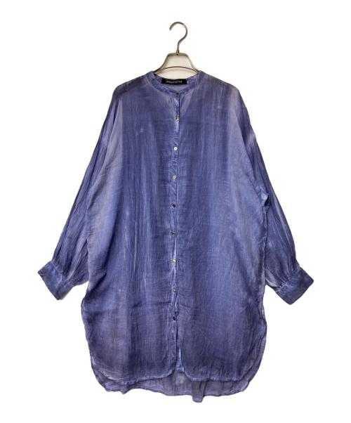 mizuiro-ind（ミズイロインド）mizuiro-ind (ミズイロインド) 染め加工シャツワンピース パープル サイズ:Freeの古着・服飾アイテム