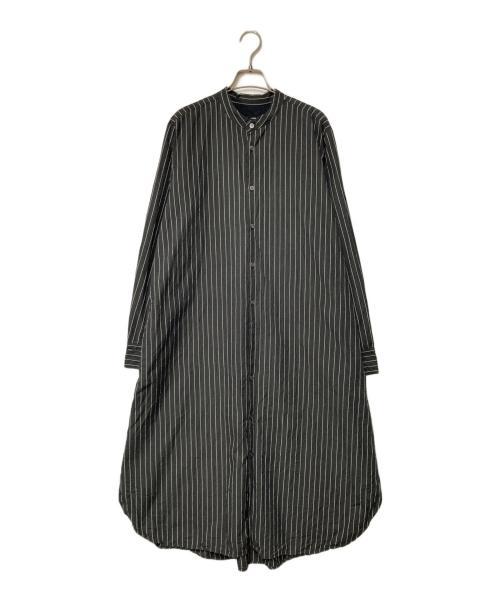 pas de calais（パドカレ）pas de calais (パドカレ) コットンリネンシャツワンピース ブラック サイズ:36の古着・服飾アイテム