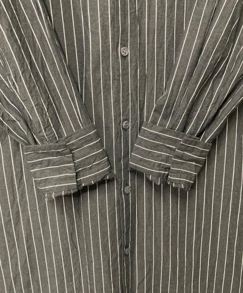 pas de calais（パドカレ）pas de calais (パドカレ) コットンリネンシャツワンピース ブラック サイズ:36の古着・服飾アイテム