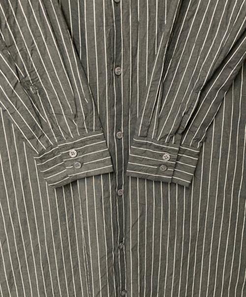 pas de calais（パドカレ）pas de calais (パドカレ) コットンリネンシャツワンピース ブラック サイズ:36の古着・服飾アイテム