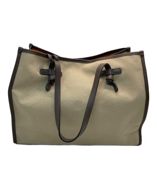 GIANNI CHIARINI（ジャンニ キアリーニ）GIANNI CHIARINI (ジャンニ キアリーニ) キャンバストートバッグ ベージュの古着・服飾アイテム
