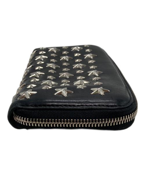 JIMMY CHOO（ジミーチュウ）JIMMY CHOO (ジミーチュウ) スタースタッズロングウォレット ブラックの古着・服飾アイテム