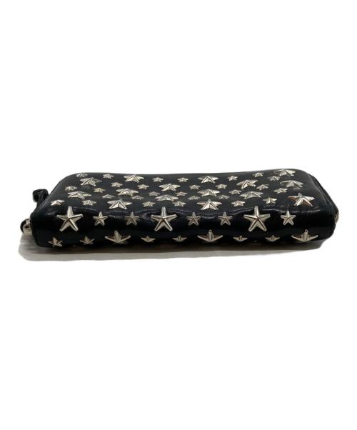 JIMMY CHOO（ジミーチュウ）JIMMY CHOO (ジミーチュウ) スタースタッズロングウォレット ブラックの古着・服飾アイテム