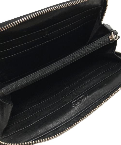 JIMMY CHOO（ジミーチュウ）JIMMY CHOO (ジミーチュウ) スタースタッズロングウォレット ブラックの古着・服飾アイテム