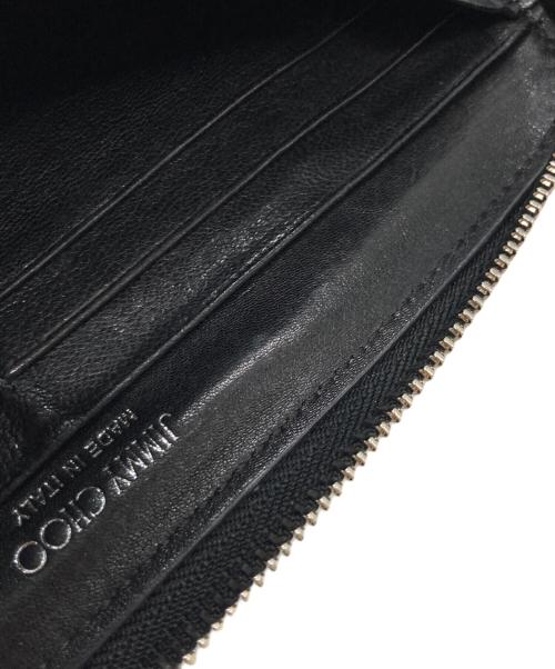 JIMMY CHOO（ジミーチュウ）JIMMY CHOO (ジミーチュウ) スタースタッズロングウォレット ブラックの古着・服飾アイテム