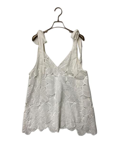 Venit（ヴェニット）venit (ヴェニット) レースキャミソール ホワイト サイズ:38の古着・服飾アイテム