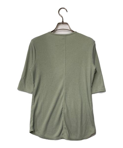 IENA LA BOUCLE（イエナ ラ ブークル）IENA LA BOUCLE (イエナ ラ ブークル) メランジヘンリーネックカットソー グリーン サイズ:Freeの古着・服飾アイテム