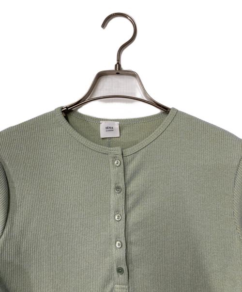 IENA LA BOUCLE（イエナ ラ ブークル）IENA LA BOUCLE (イエナ ラ ブークル) メランジヘンリーネックカットソー グリーン サイズ:Freeの古着・服飾アイテム