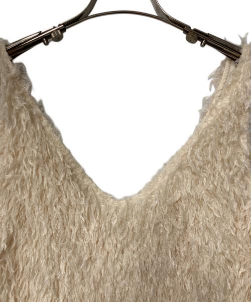 IENA LA BOUCLE（イエナ ラ ブークル）IENA LA BOUCLE (イエナ ラ ブークル) フェザーヤーンベスト ホワイト サイズ:Freeの古着・服飾アイテム
