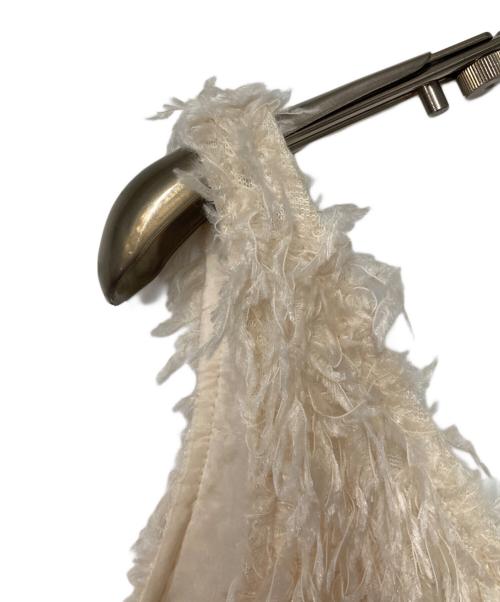 IENA LA BOUCLE（イエナ ラ ブークル）IENA LA BOUCLE (イエナ ラ ブークル) フェザーヤーンベスト ホワイト サイズ:Freeの古着・服飾アイテム