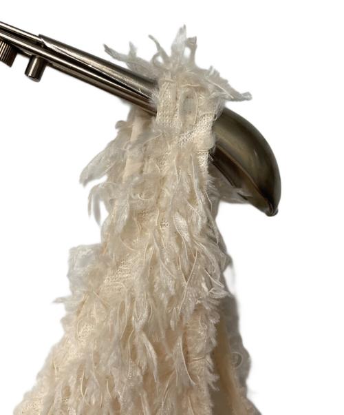 IENA LA BOUCLE（イエナ ラ ブークル）IENA LA BOUCLE (イエナ ラ ブークル) フェザーヤーンベスト ホワイト サイズ:Freeの古着・服飾アイテム