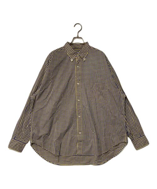 H BEAUTY&YOUTH（エイチ ビューティー&ユース）H BEAUTY&YOUTH (エイチ ビューティー&ユース) PLENTY BD SHIRT イエロー×ブルー サイズ:Lの古着・服飾アイテム