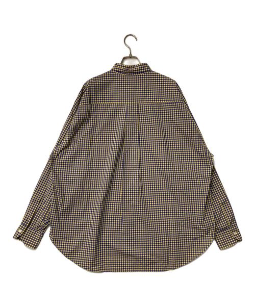 H BEAUTY&YOUTH（エイチ ビューティー&ユース）H BEAUTY&YOUTH (エイチ ビューティー&ユース) PLENTY BD SHIRT イエロー×ブルー サイズ:Lの古着・服飾アイテム