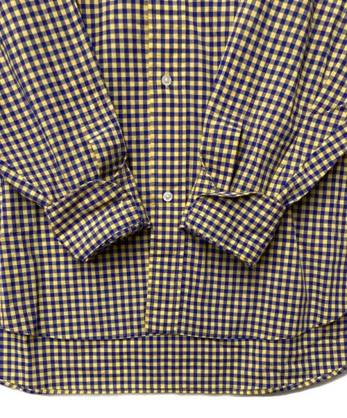 H BEAUTY&YOUTH（エイチ ビューティー&ユース）H BEAUTY&YOUTH (エイチ ビューティー&ユース) PLENTY BD SHIRT イエロー×ブルー サイズ:Lの古着・服飾アイテム
