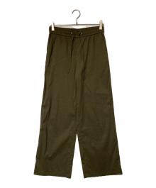 theory luxe（セオリーリュクス）の古着「ワイドイージーリネンパンツ」｜オリーブ